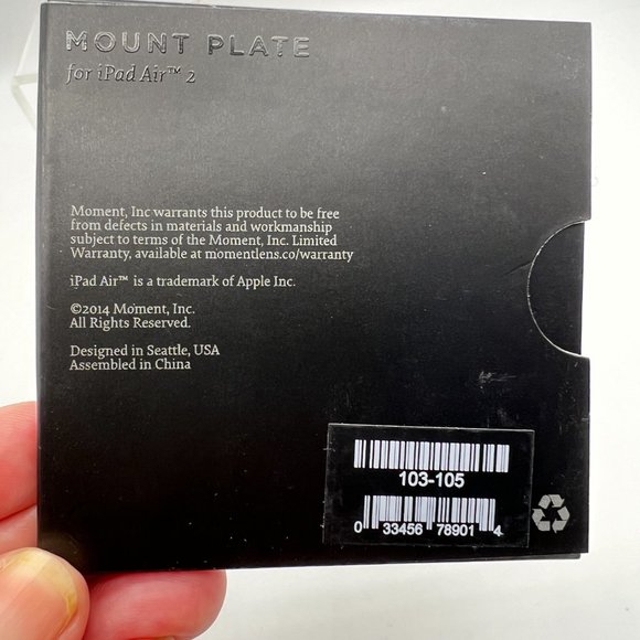 Moment Lens Original Mounting Mount Plate for iPad Air 2 - New - Picture 3 of 7